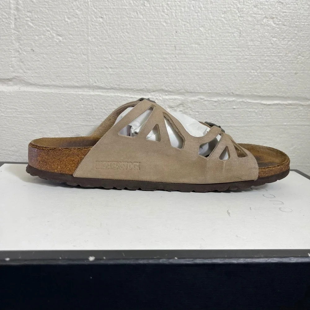Birkenstock‎ Granada Mocha Leather Sandals Slide Slip On Women's Size 39 EU/8 US